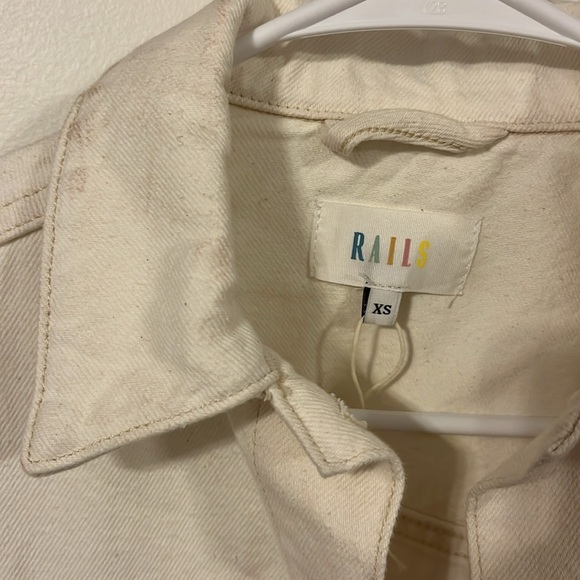 Rails Lightweight White Denim Jacket - Picture 3 of 7